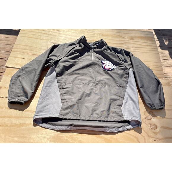 Majestic Men's Cool Base 1/4 Zip Pullover Windbreaker Jackets Gray Size XL - Picture 1 of 10